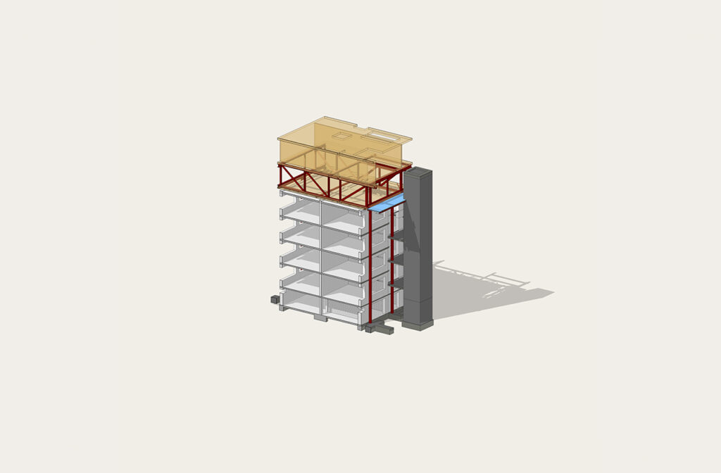 Gebäudequerschnitt aus dem 3D Modell